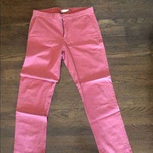 Pale red J Crew chinos